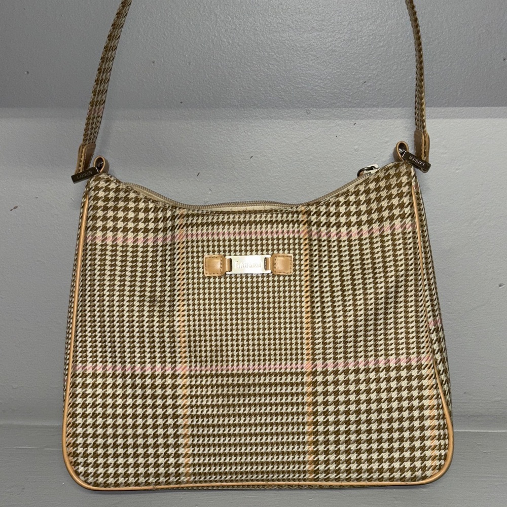 EUC LAUREN RALPH LAUREN Plaid Shoulder Bag - Picture 2 of 16